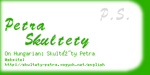 petra skultety business card